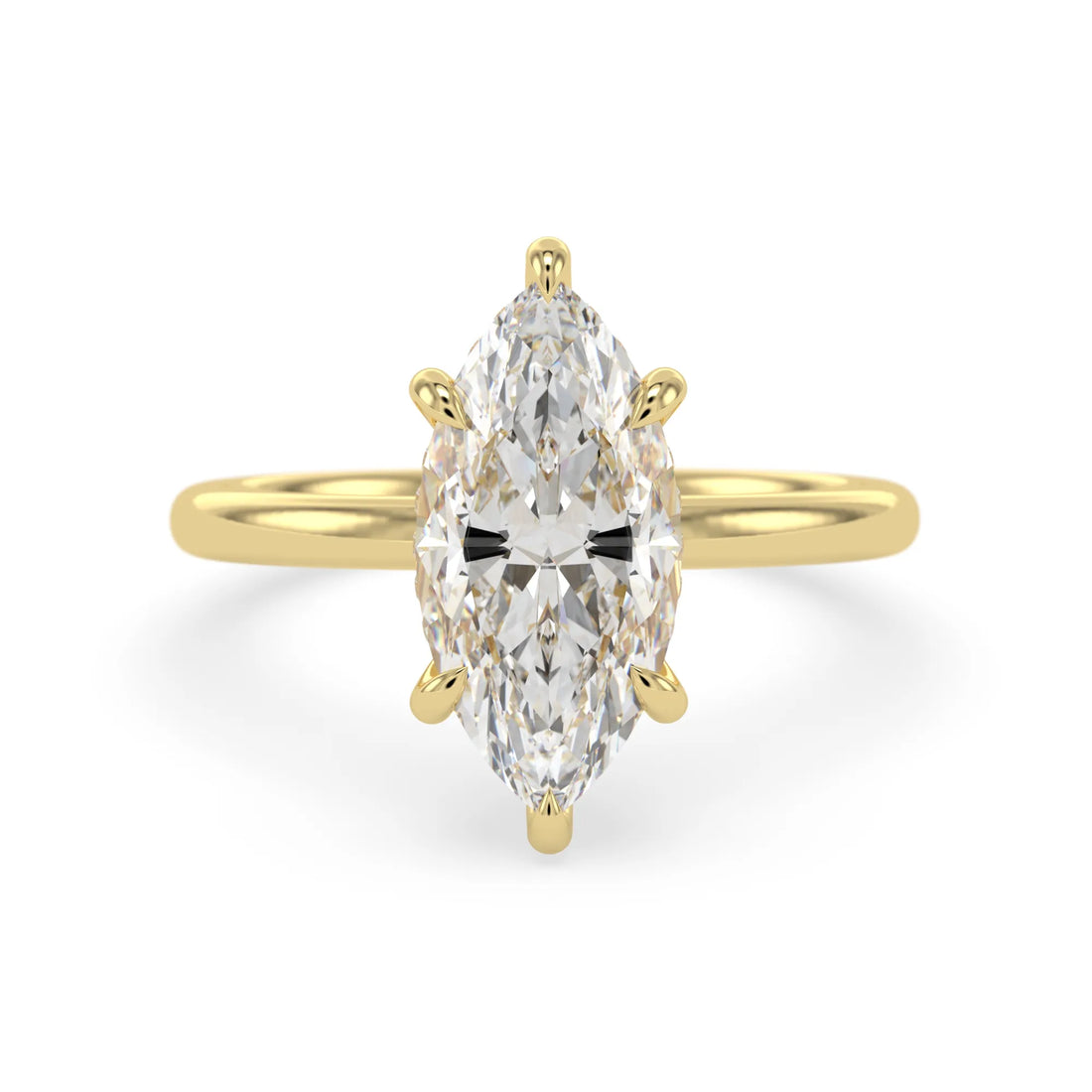 OctaPearl 3 ct Marquise Hidden Halo Lab Grown Diamond Engagement Ring