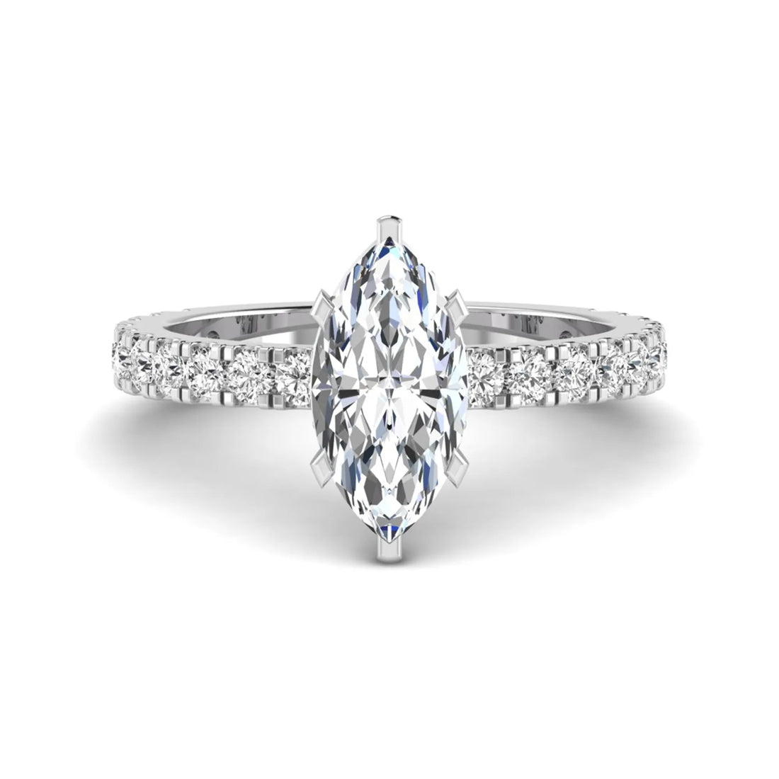 OctaPearl 1.5 ct Marquise Hidden Halo Pavé Lab Grown Diamond Engagement Ring
