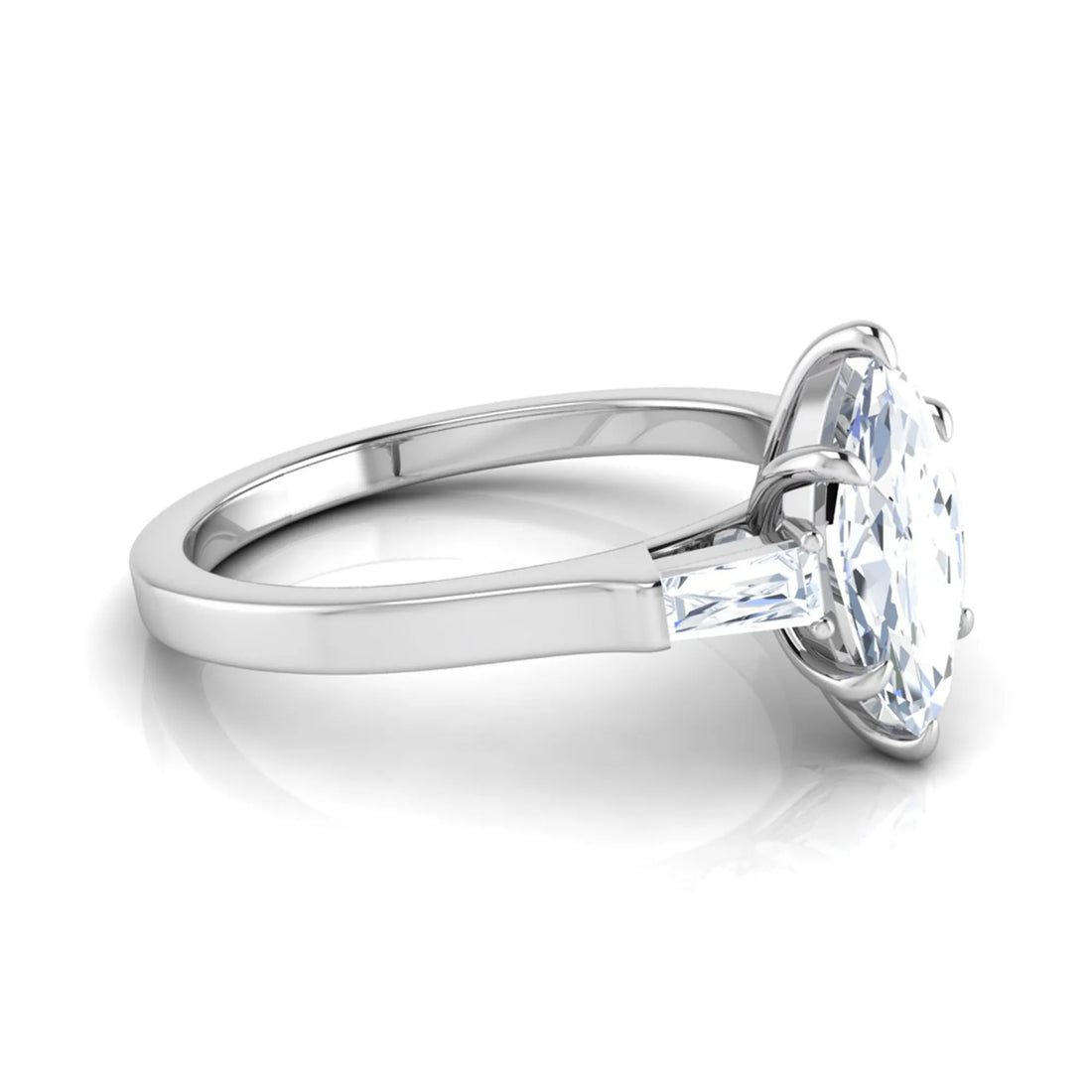 OctaPearl 1 ct Marquise Three Stone Lab Grown Diamond Engagement Ring