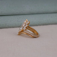 6.50 CT Marquise Moissanite Pave Wedding Bridal Ring Set | OctaPearl