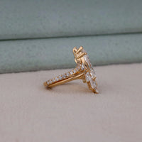 6.50 CT Marquise Moissanite Pave Wedding Bridal Ring Set | OctaPearl