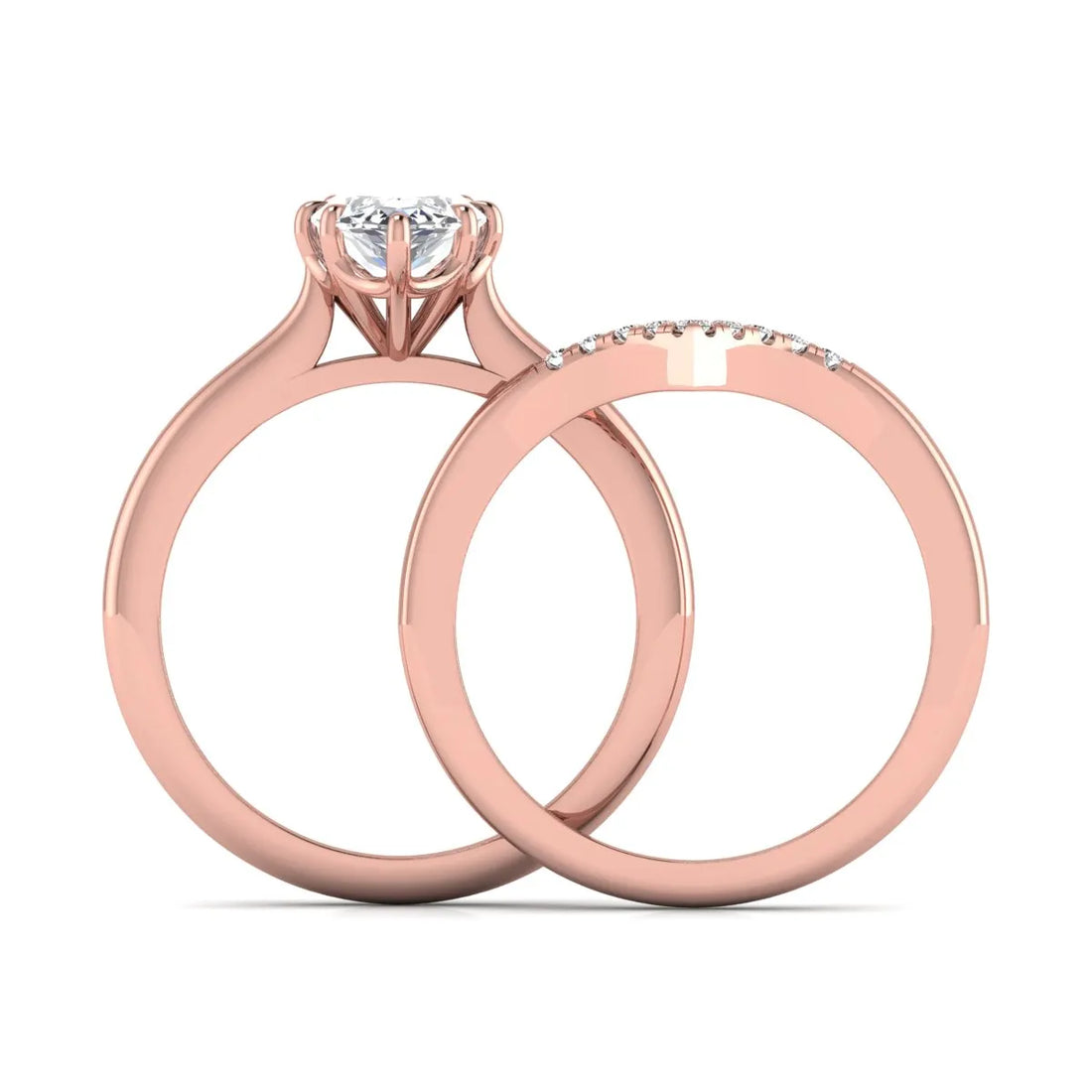 OctaPearl 1.5 ct Marquise Prong Set Lab Grown Diamond Bypass Engagement Ring