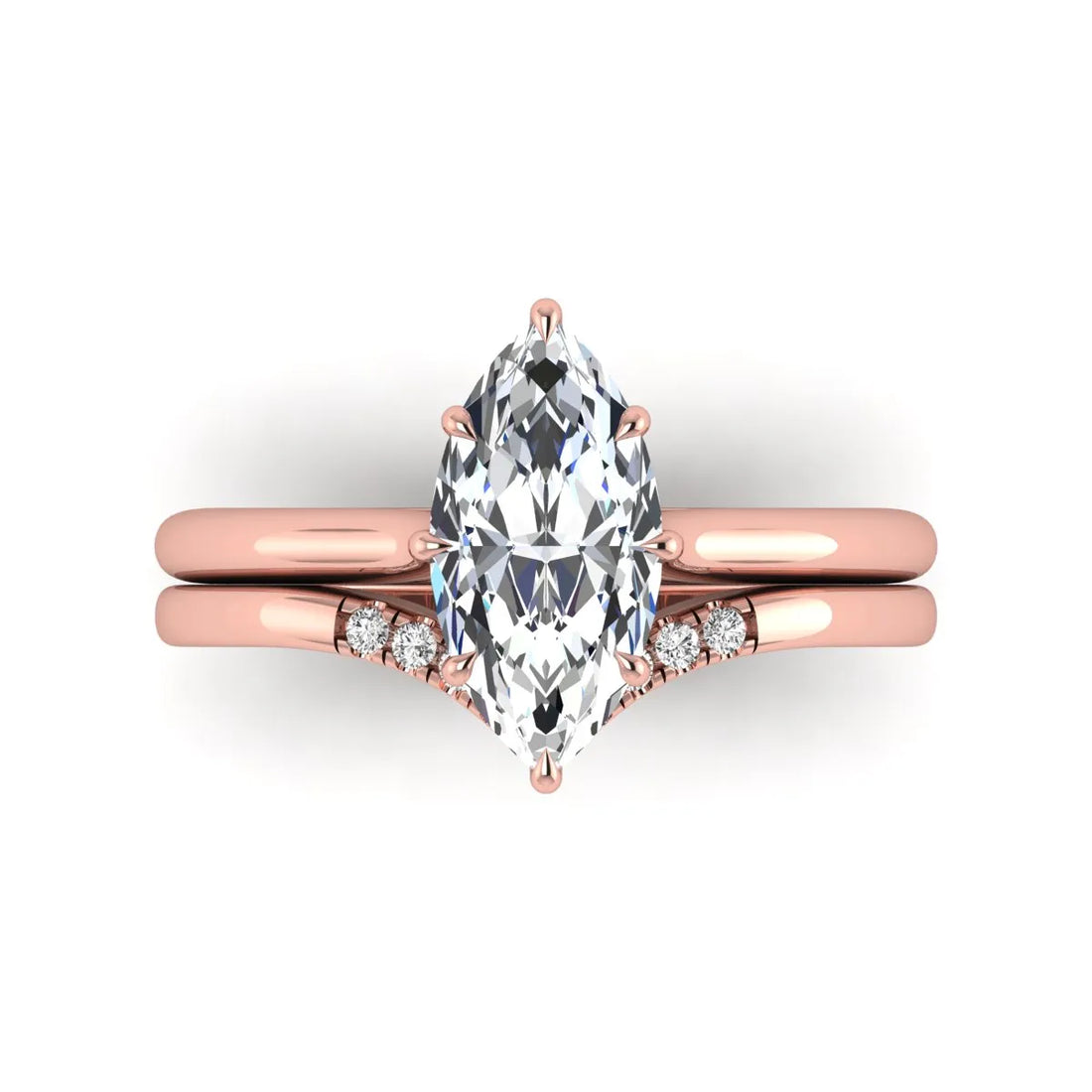 OctaPearl 1.5 ct Marquise Prong Set Lab Grown Diamond Bypass Engagement Ring