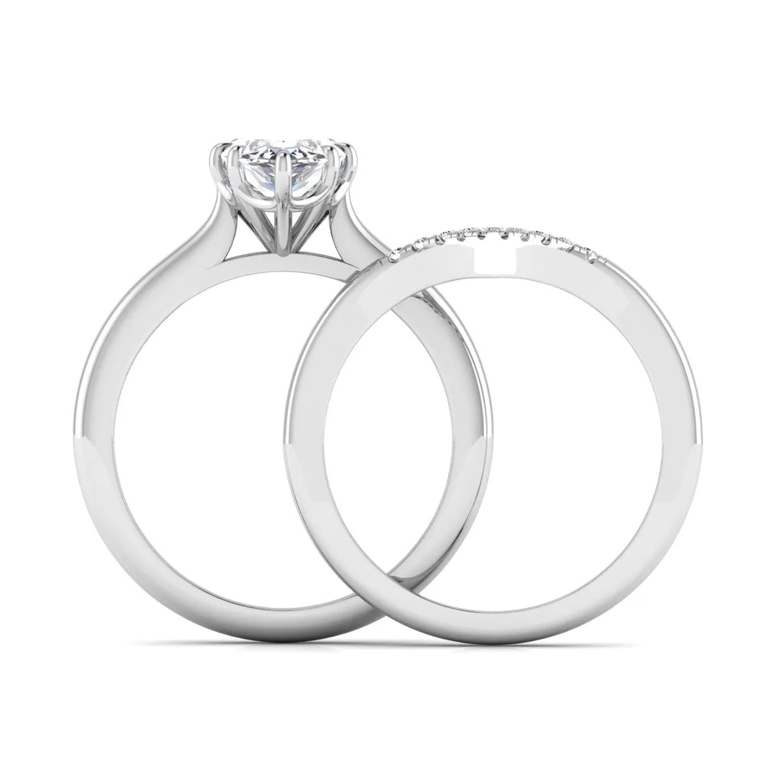 OctaPearl 1.5 ct Marquise Prong Set Lab Grown Diamond Bypass Engagement Ring