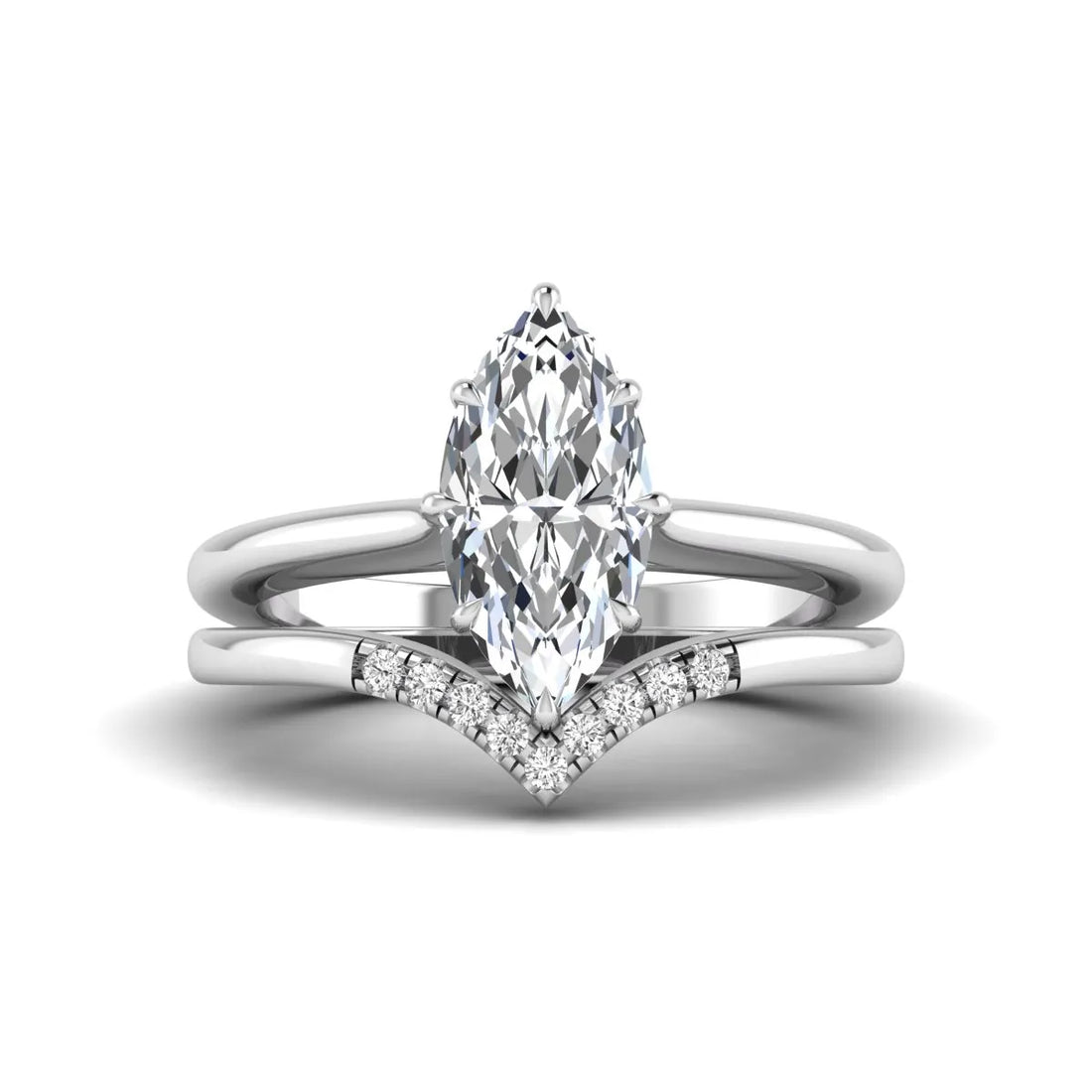 OctaPearl 1.5 ct Marquise Prong Set Lab Grown Diamond Bypass Engagement Ring