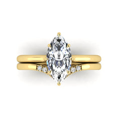 OctaPearl 1.5 ct Marquise Prong Set Lab Grown Diamond Bypass Engagement Ring