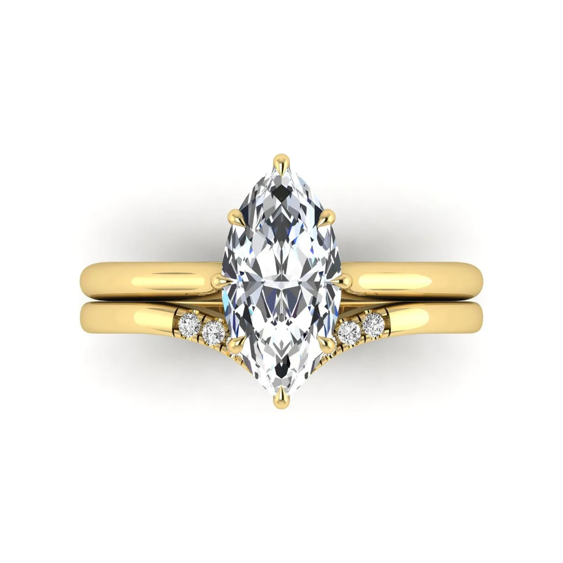 OctaPearl 1.5 ct Marquise Prong Set Lab Grown Diamond Bypass Engagement Ring