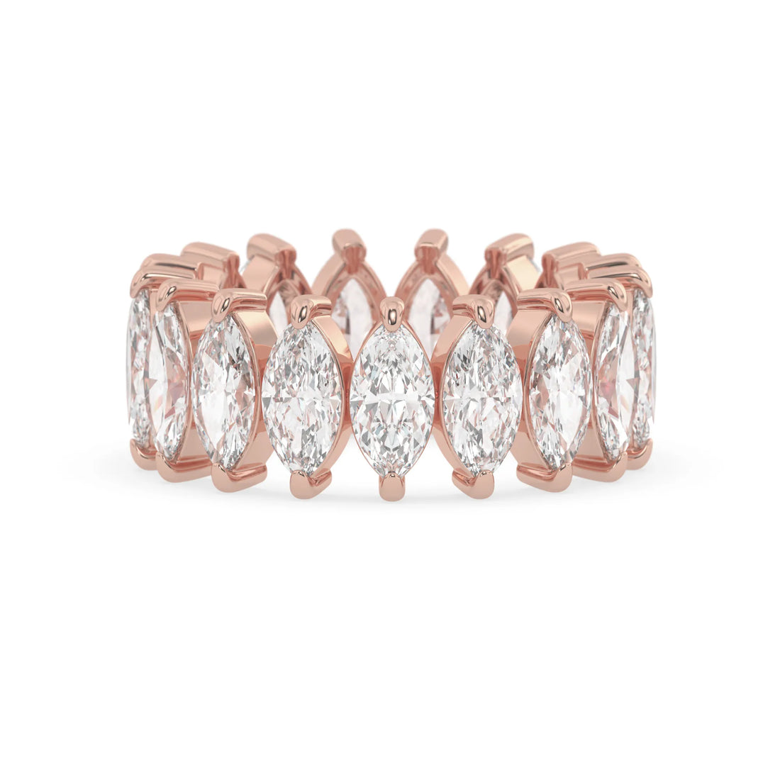 OctaPearl Marquise Lab Grown Diamond Full Eternity Wedding Band