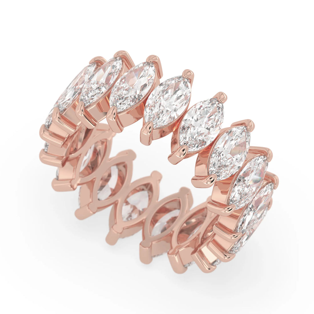 OctaPearl Marquise Lab Grown Diamond Full Eternity Wedding Band