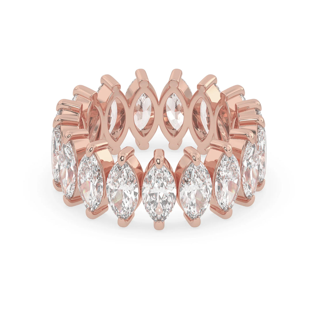 OctaPearl Marquise Lab Grown Diamond Full Eternity Wedding Band