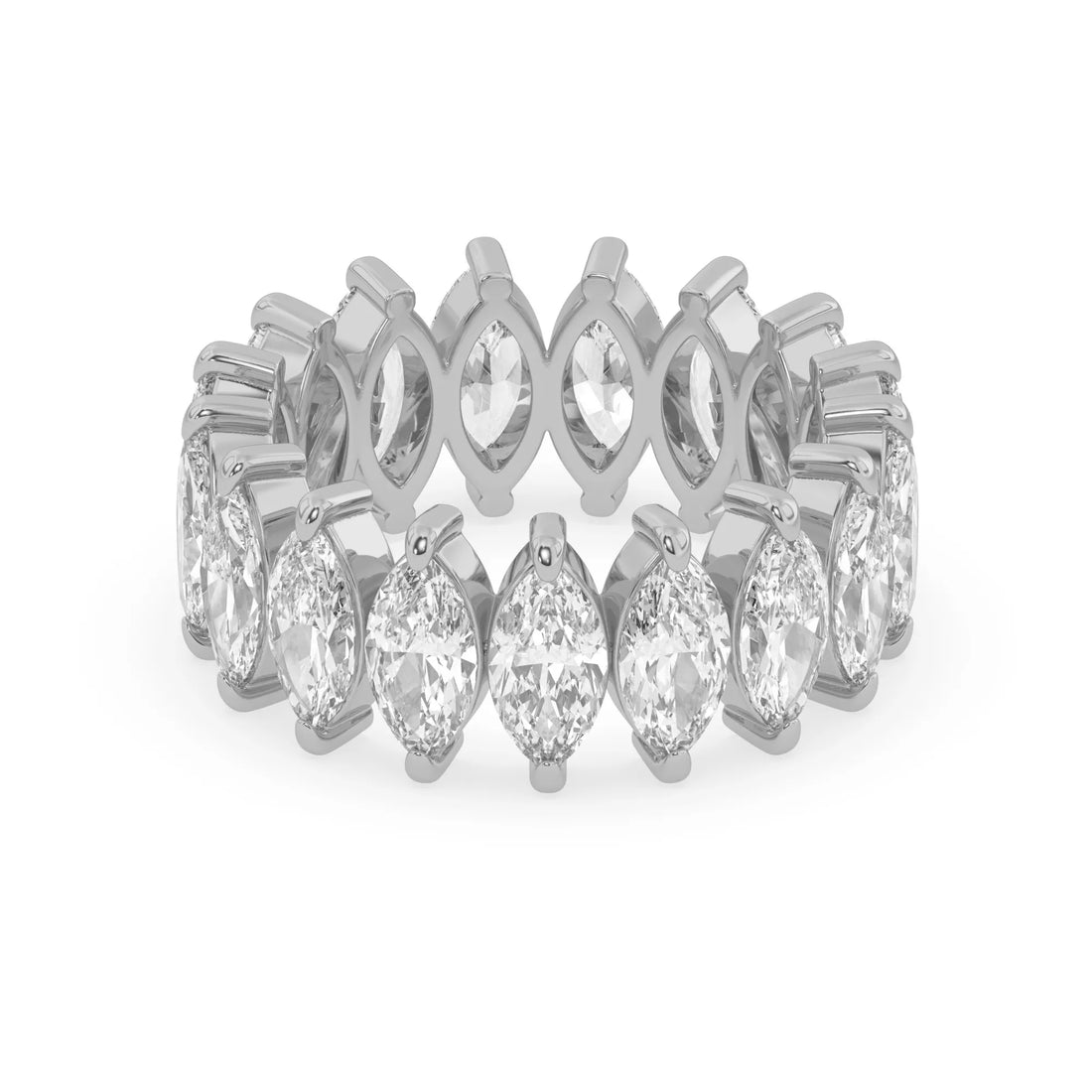 OctaPearl Marquise Lab Grown Diamond Full Eternity Wedding Band