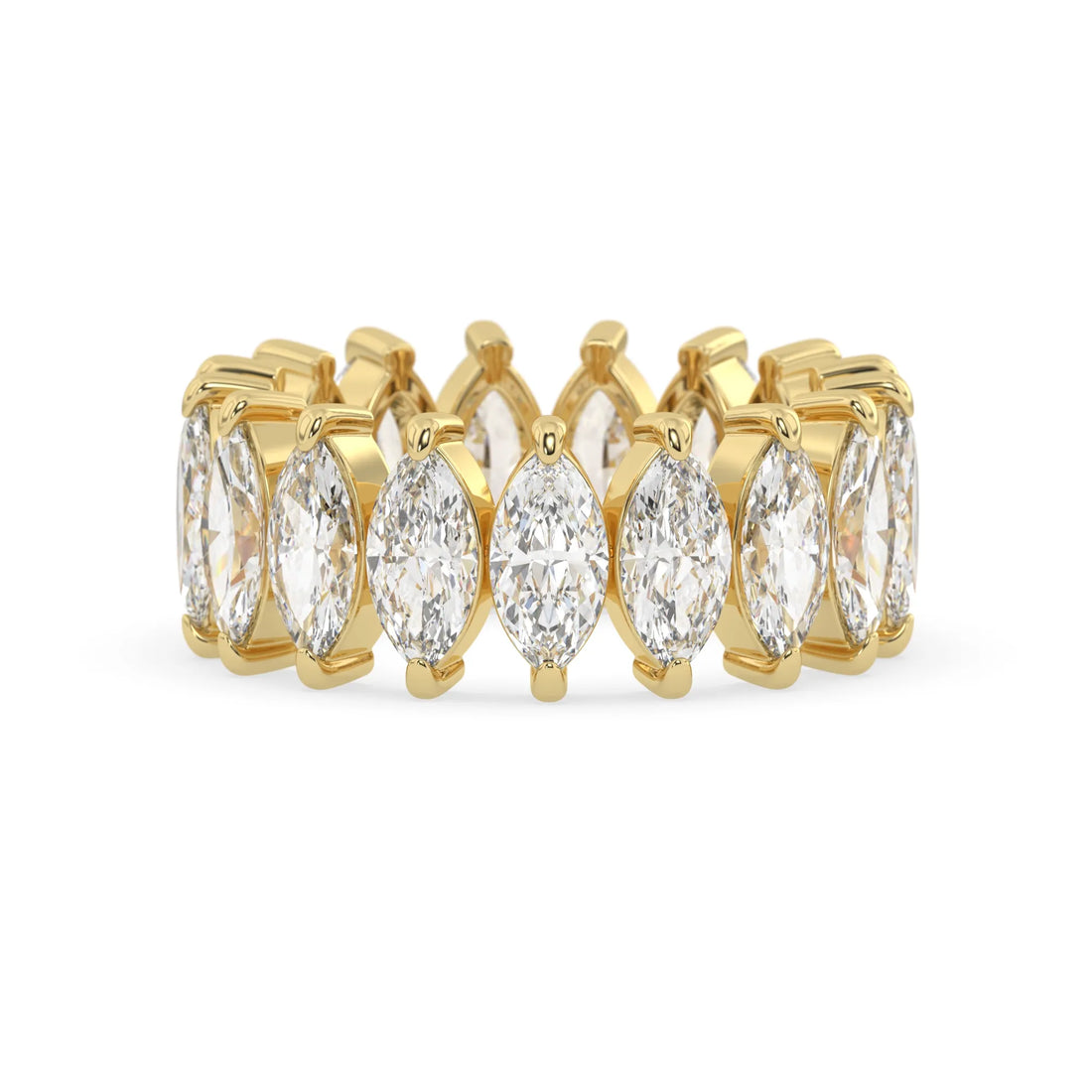 OctaPearl Marquise Lab Grown Diamond Full Eternity Wedding Band