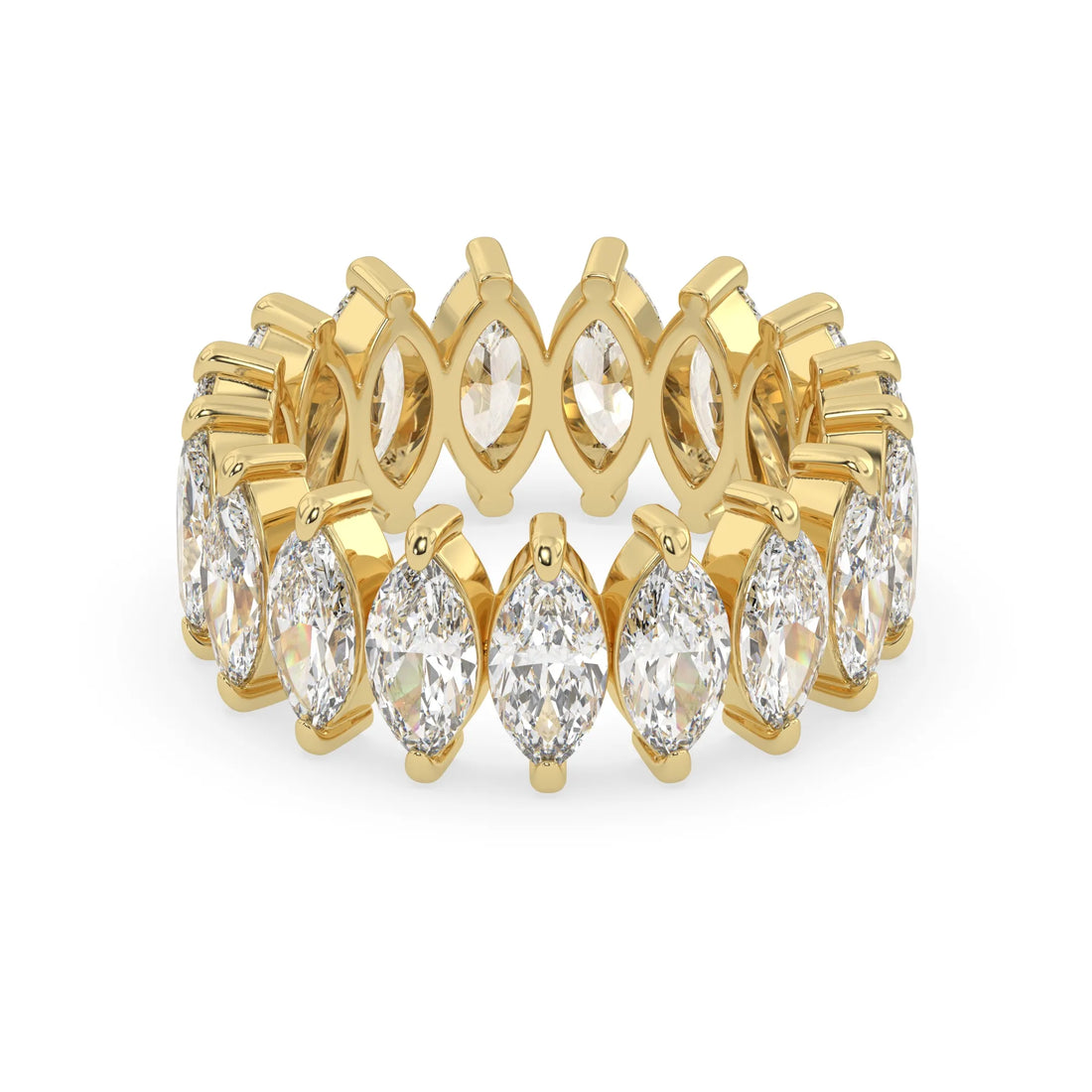 OctaPearl Marquise Lab Grown Diamond Full Eternity Wedding Band