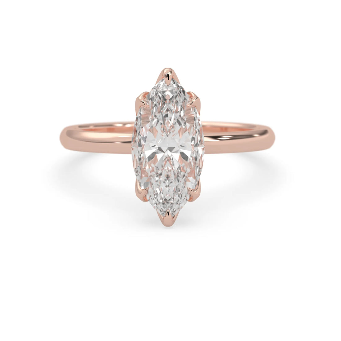 OctaPearl 2.5 ct Marquise Cut Lab Grown Diamond Solitaire Engagement Ring