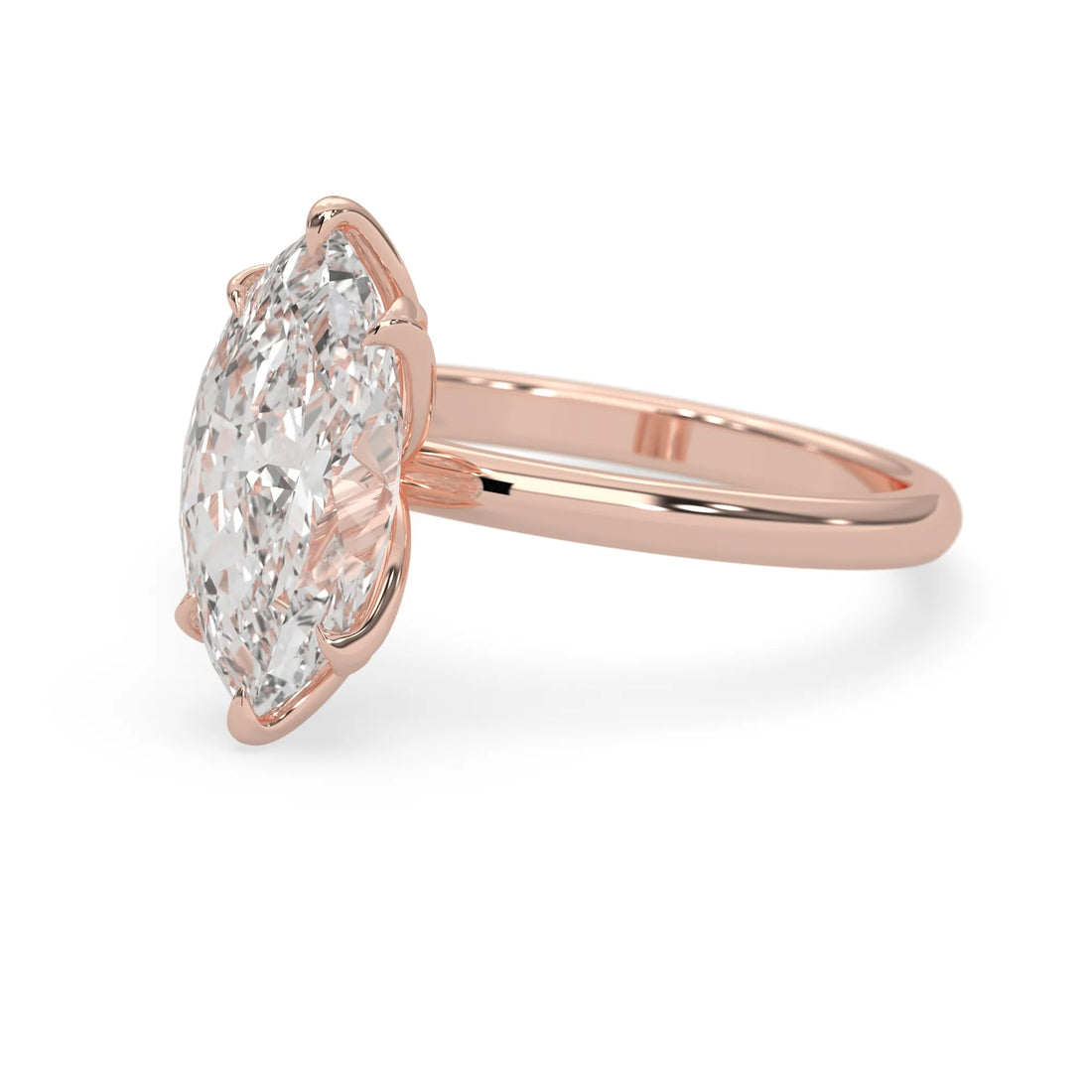 OctaPearl 2.5 ct Marquise Cut Lab Grown Diamond Solitaire Engagement Ring