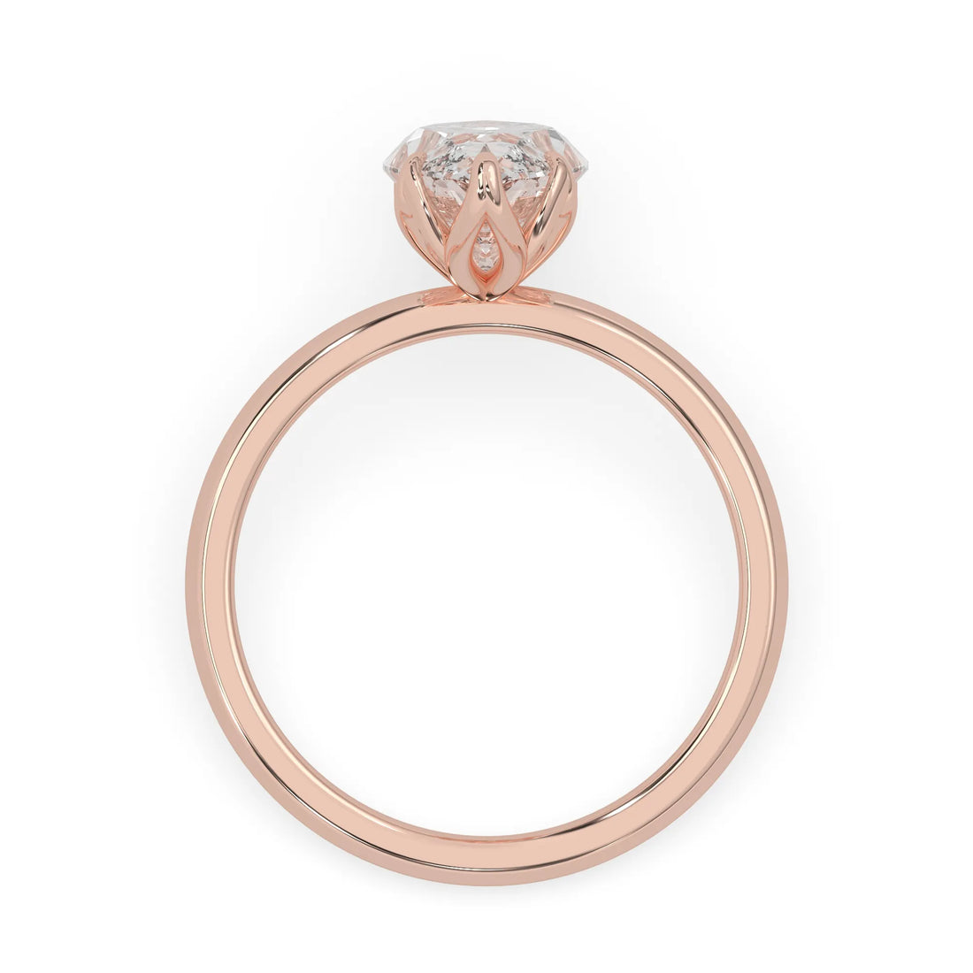 OctaPearl 2.5 ct Marquise Cut Lab Grown Diamond Solitaire Engagement Ring