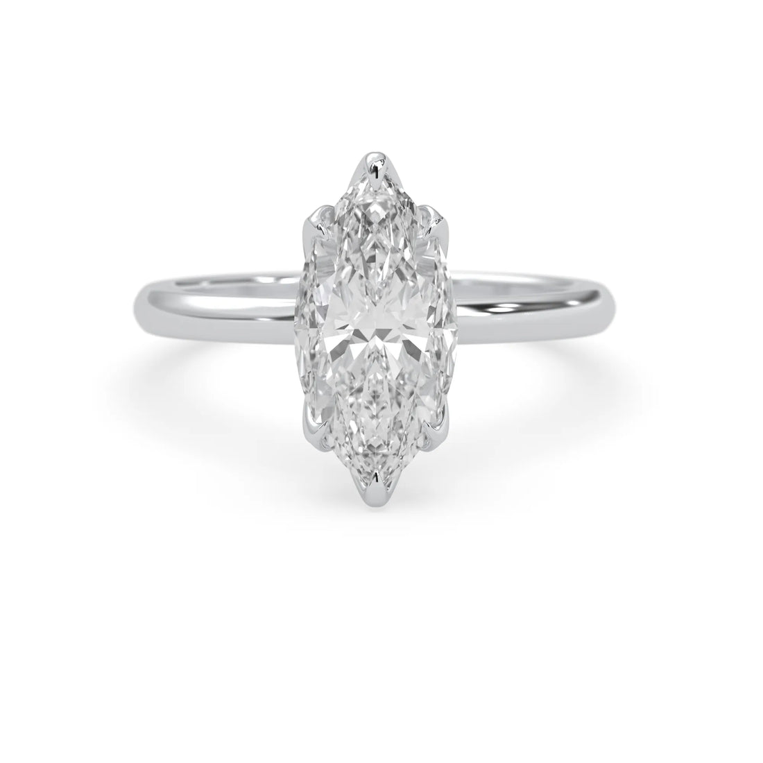 OctaPearl 2.5 ct Marquise Cut Lab Grown Diamond Solitaire Engagement Ring