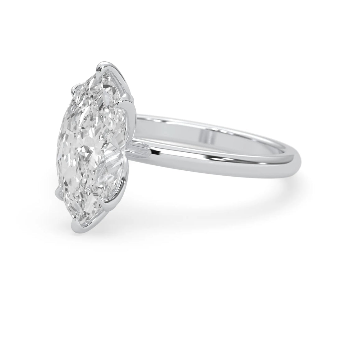 OctaPearl 2.5 ct Marquise Cut Lab Grown Diamond Solitaire Engagement Ring