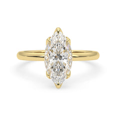OctaPearl 2.5 ct Marquise Cut Lab Grown Diamond Solitaire Engagement Ring