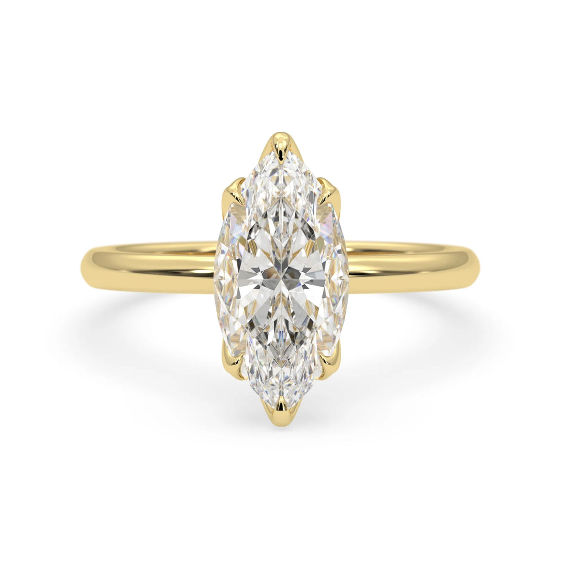 OctaPearl 2.5 ct Marquise Cut Lab Grown Diamond Solitaire Engagement Ring