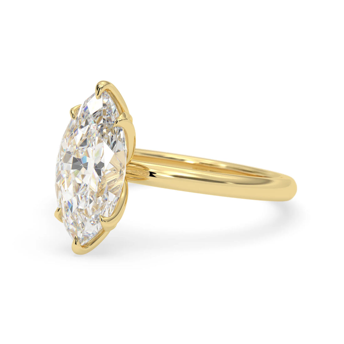 OctaPearl 2.5 ct Marquise Cut Lab Grown Diamond Solitaire Engagement Ring