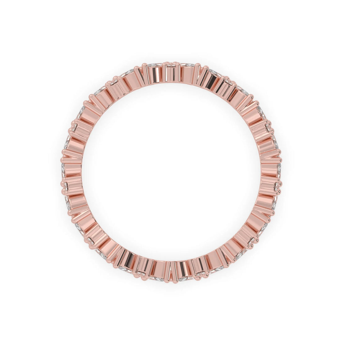 OctaPearl Minimalist Lab Grown Diamond Full Eternity Stackable Engagement Band