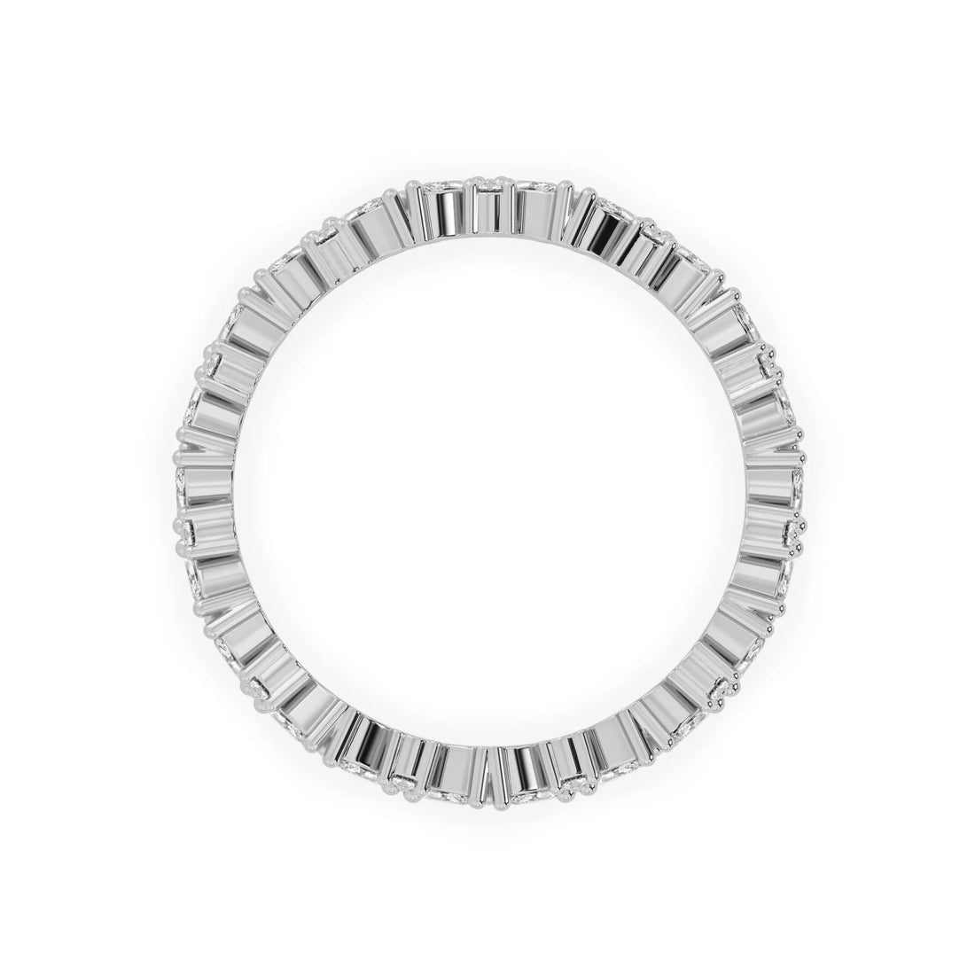 OctaPearl Minimalist Lab Grown Diamond Full Eternity Stackable Engagement Band