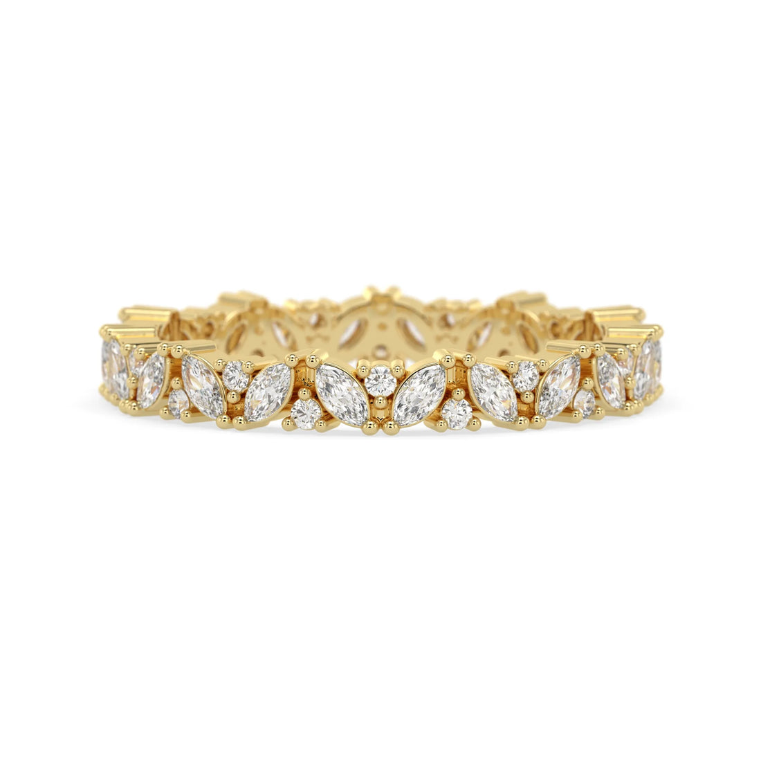 OctaPearl Minimalist Lab Grown Diamond Full Eternity Stackable Engagement Band