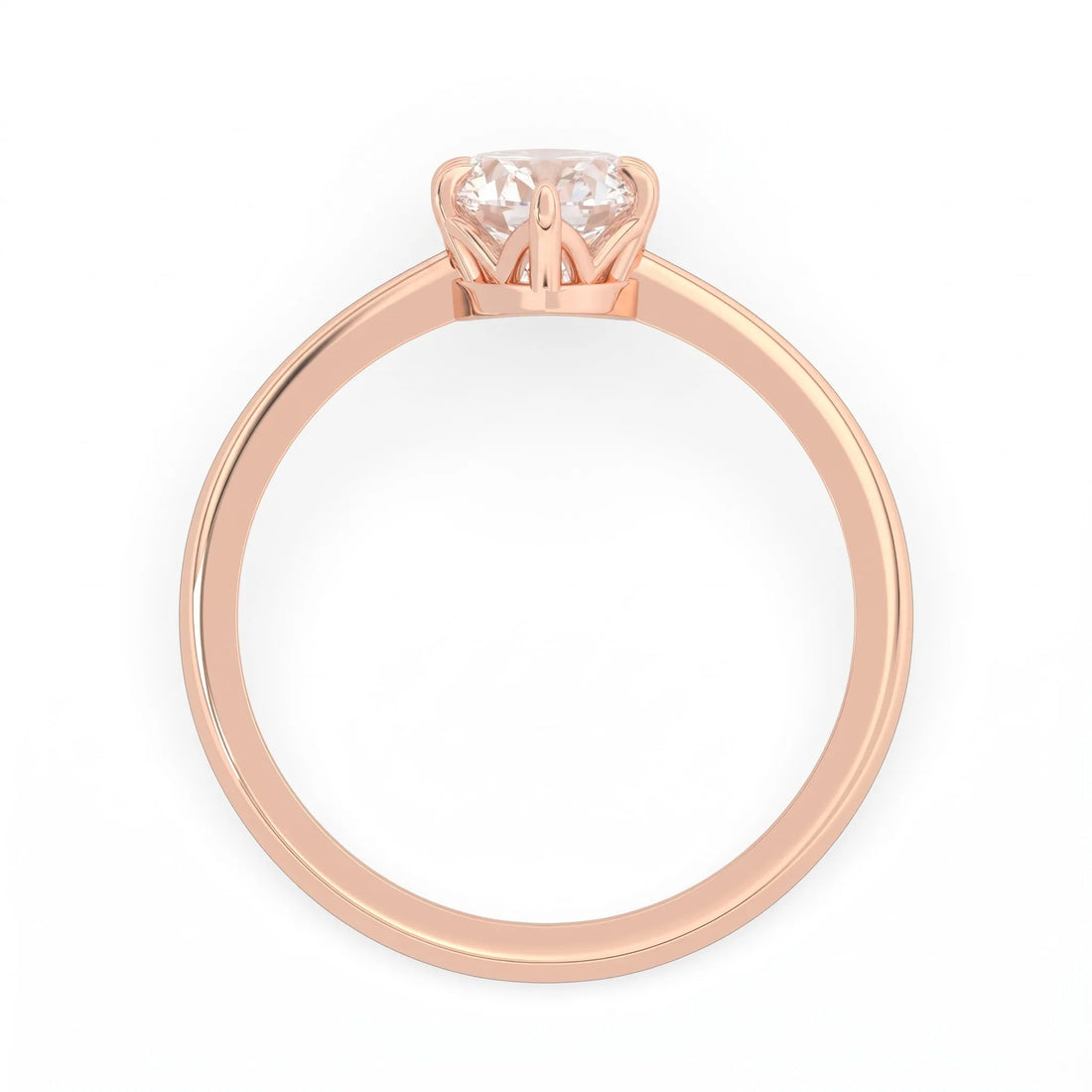 OctaPearl 2 ct Marquise Lab Grown Diamond Solitaire Engagement Ring