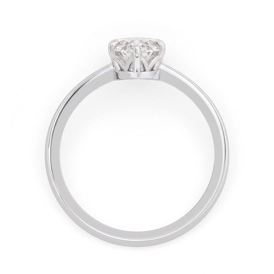 OctaPearl 2 ct Marquise Lab Grown Diamond Solitaire Engagement Ring