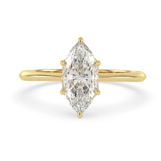 OctaPearl 2 ct Marquise Lab Grown Diamond Solitaire Engagement Ring