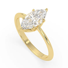 OctaPearl 2 ct Marquise Lab Grown Diamond Solitaire Engagement Ring - alternate view