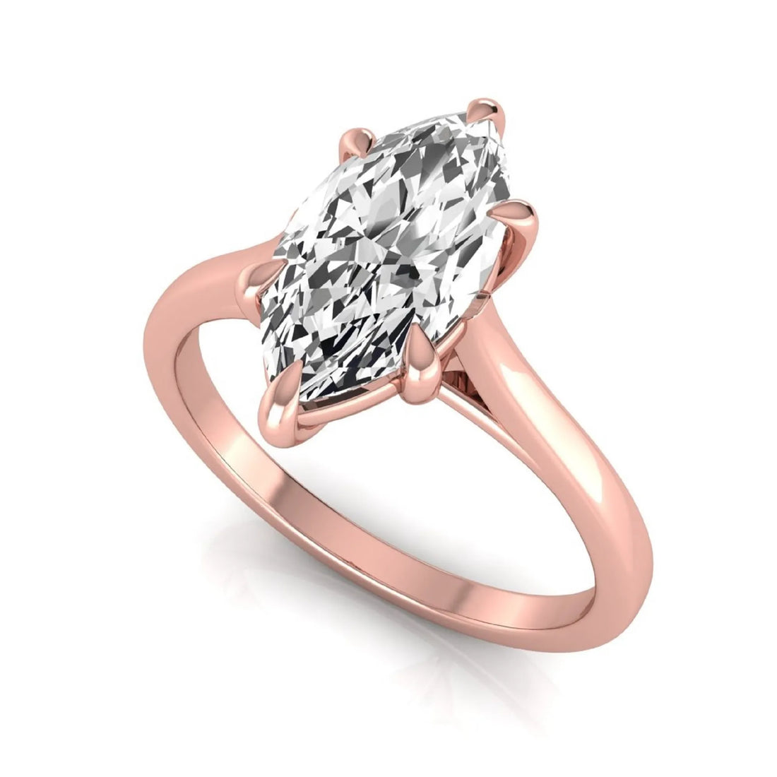 OctaPearl 1.5 ct Marquise Cut Solitaire Lab Grown Diamond Engagement Ring