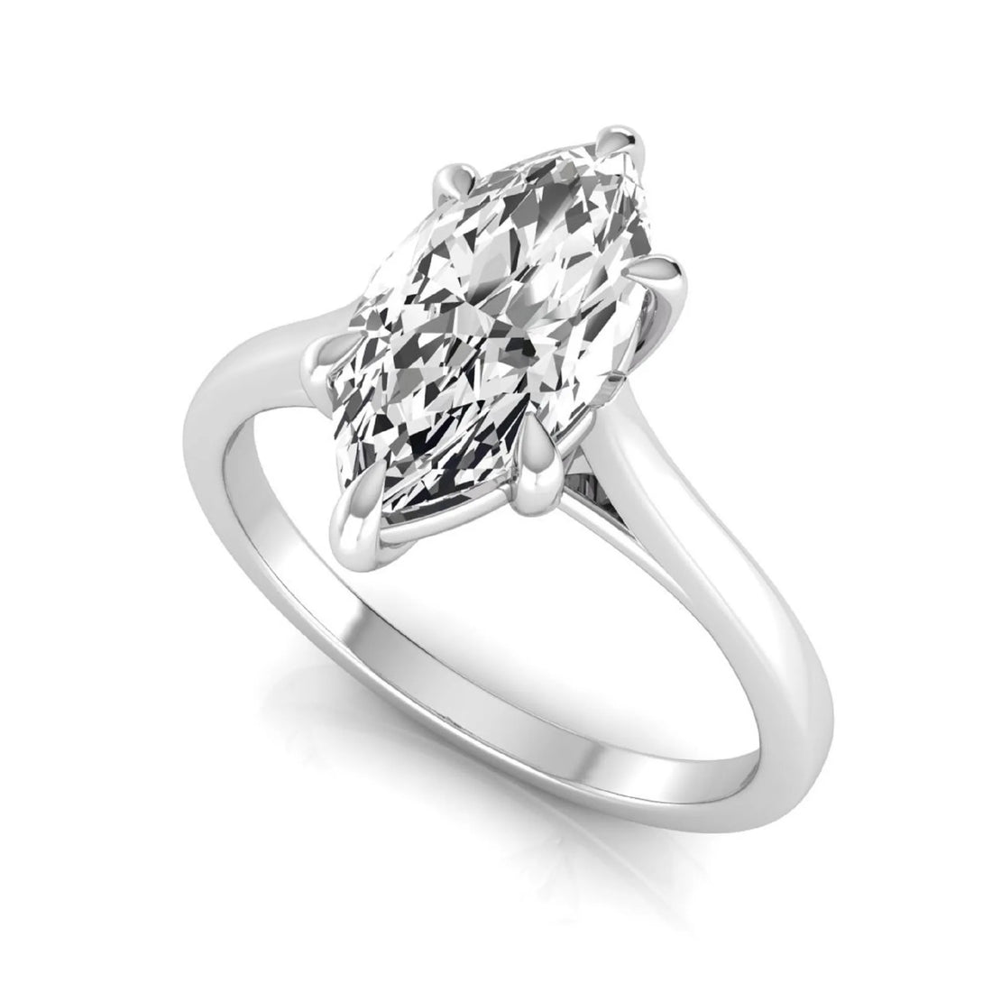 OctaPearl 1.5 ct Marquise Cut Solitaire Lab Grown Diamond Engagement Ring