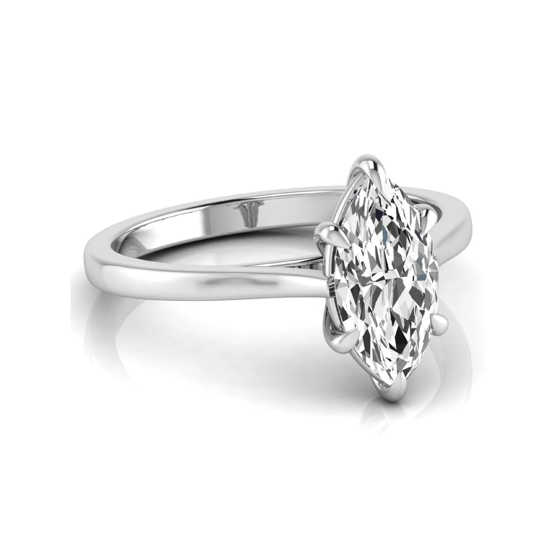 OctaPearl 1.5 ct Marquise Cut Solitaire Lab Grown Diamond Engagement Ring
