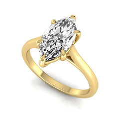OctaPearl 1.5 ct Marquise Cut Solitaire Lab Grown Diamond Engagement Ring - alternate view