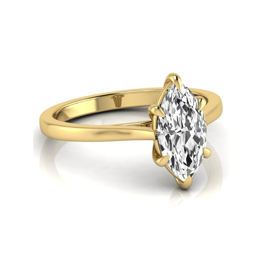 OctaPearl 1.5 ct Marquise Cut Solitaire Lab Grown Diamond Engagement Ring