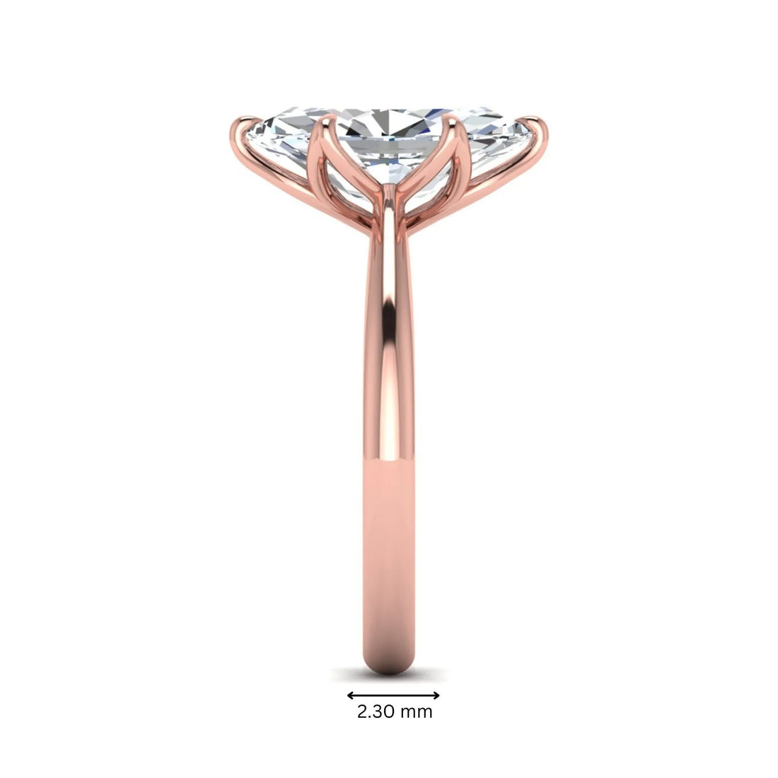 OctaPearl 2.5 ct Marquise Solitaire Lab Grown Diamond Engagement Ring