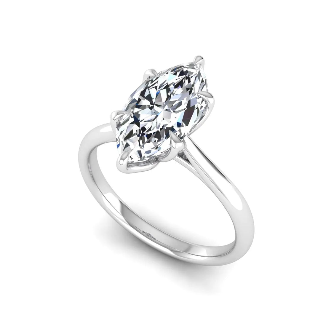 OctaPearl 2.5 ct Marquise Solitaire Lab Grown Diamond Engagement Ring