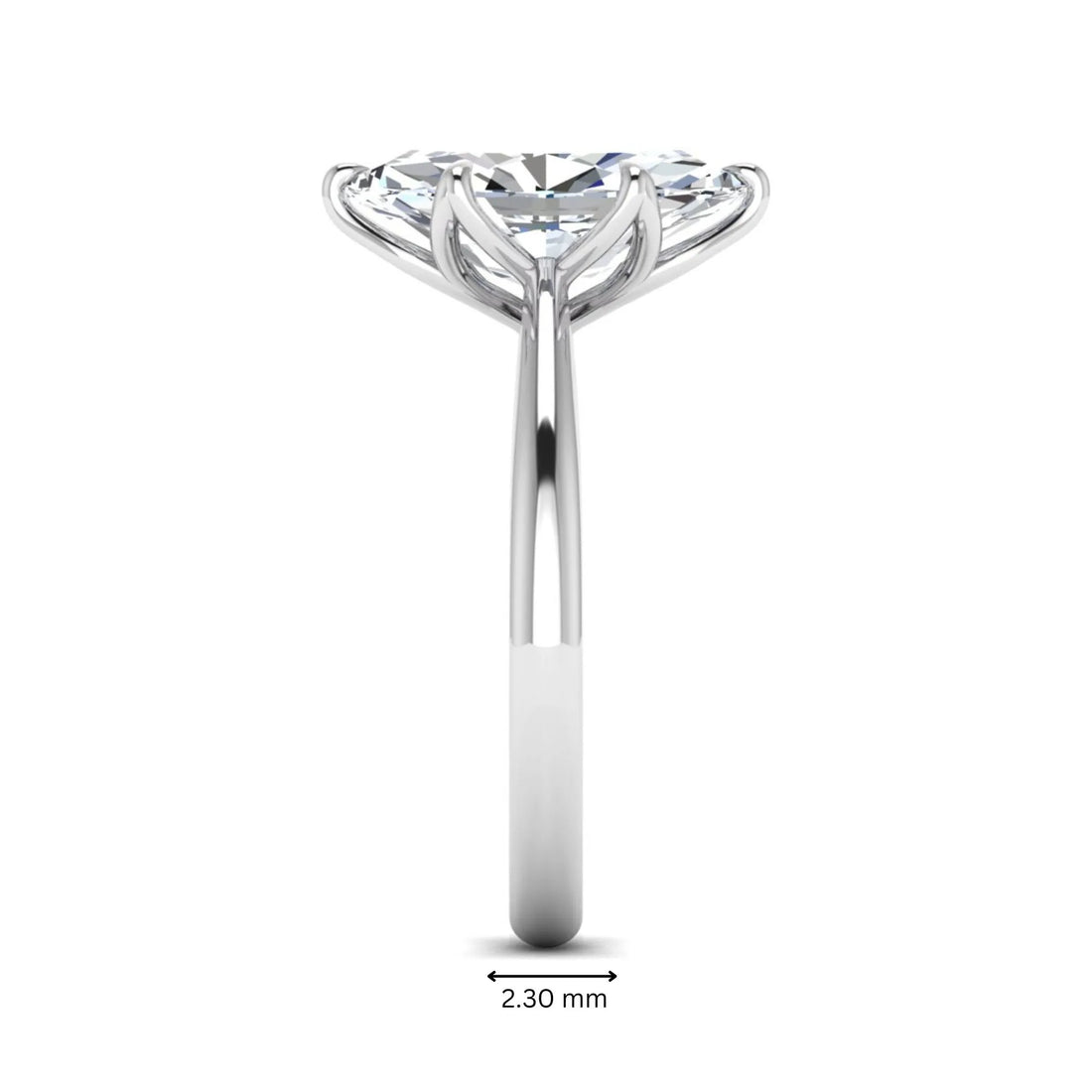 OctaPearl 2.5 ct Marquise Solitaire Lab Grown Diamond Engagement Ring