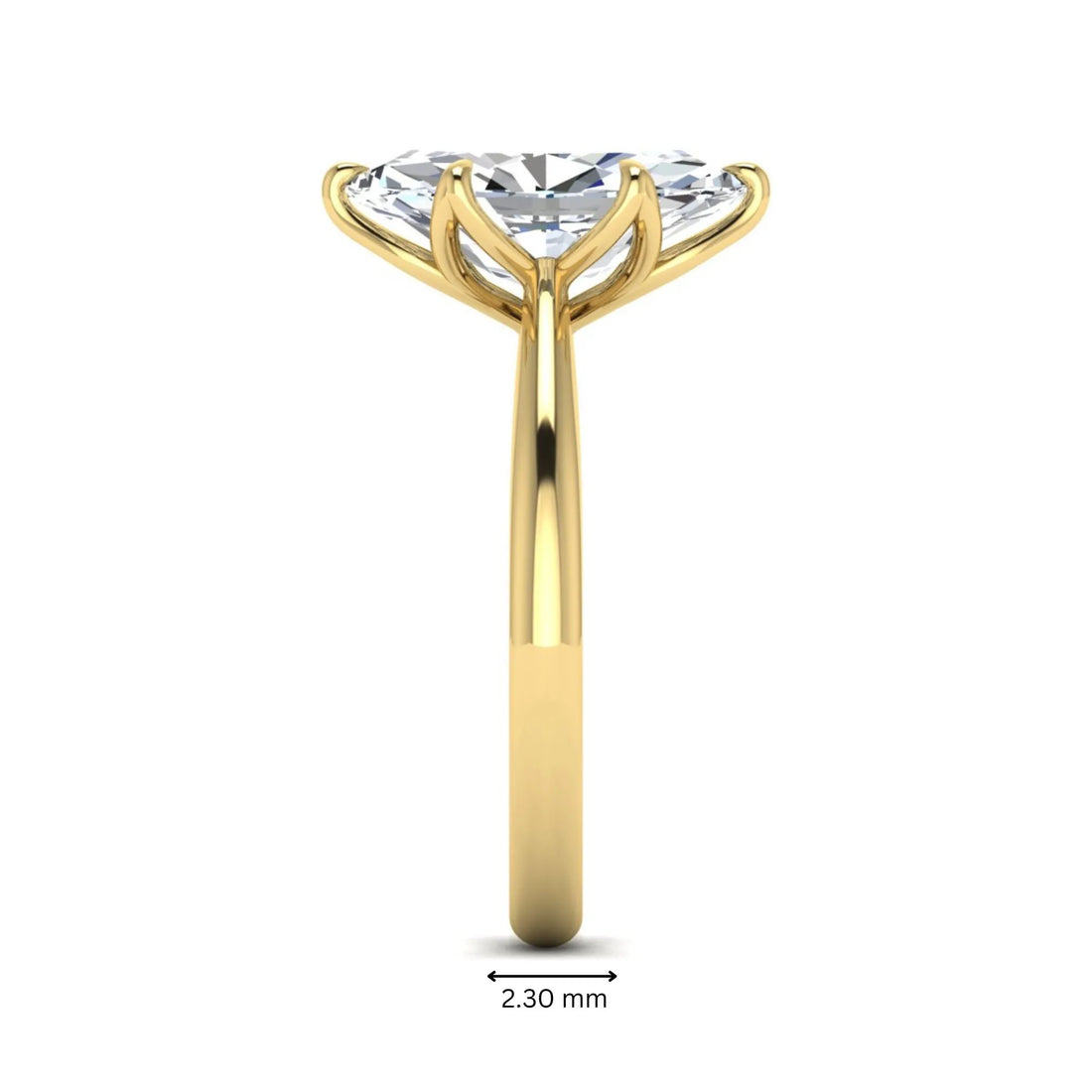 OctaPearl 2.5 ct Marquise Solitaire Lab Grown Diamond Engagement Ring