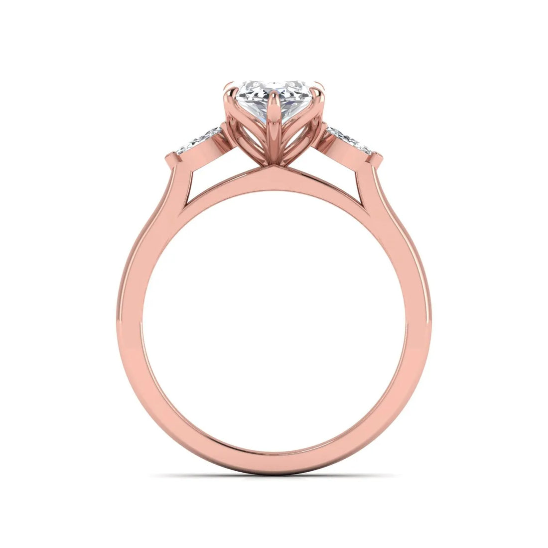 OctaPearl 2.5 ct Marquise Three Stone Lab Grown Diamond Engagement Ring