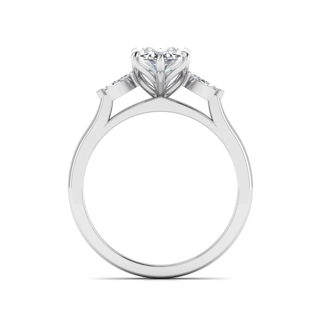 OctaPearl 2.5 ct Marquise Three Stone Lab Grown Diamond Engagement Ring