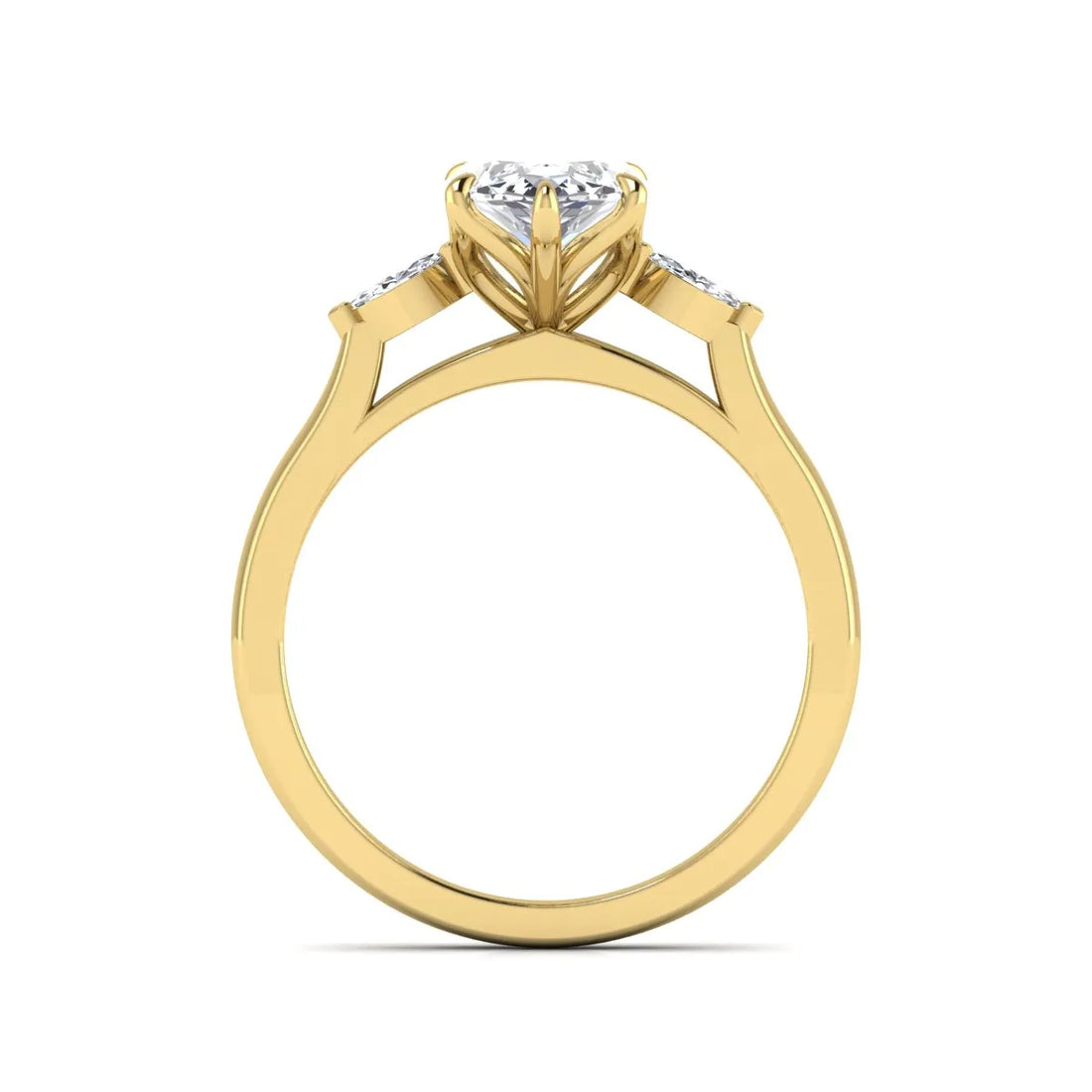 OctaPearl 2.5 ct Marquise Three Stone Lab Grown Diamond Engagement Ring