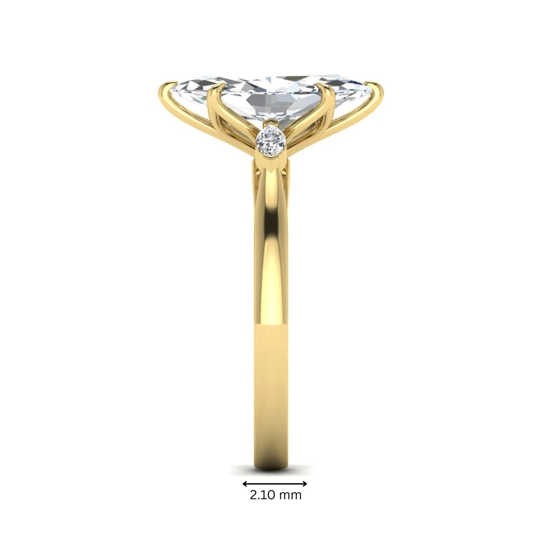 OctaPearl 2.5 ct Marquise Three Stone Lab Grown Diamond Engagement Ring