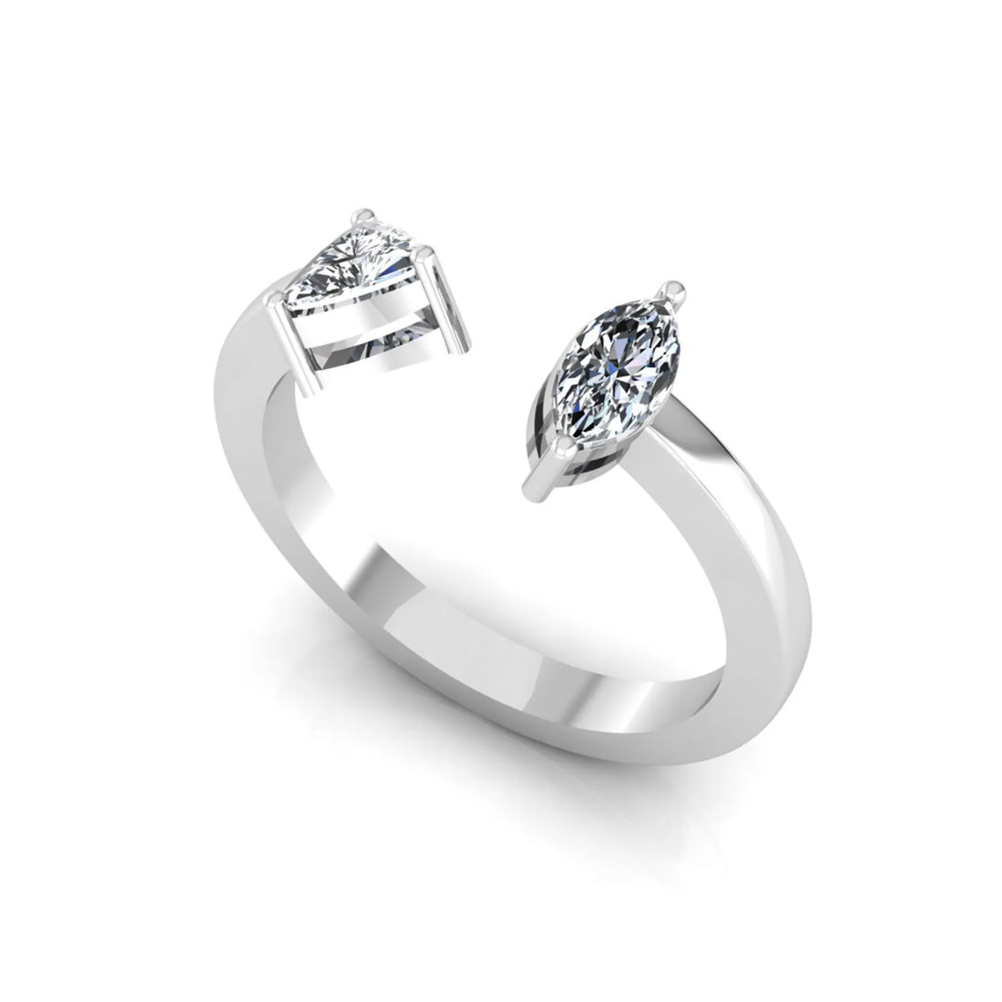 OctaPearl Marquise & Trillion Cut Lab Grown Diamond Toi et Moi Ring