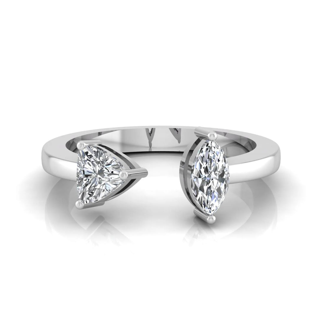 OctaPearl Marquise & Trillion Cut Lab Grown Diamond Toi et Moi Ring