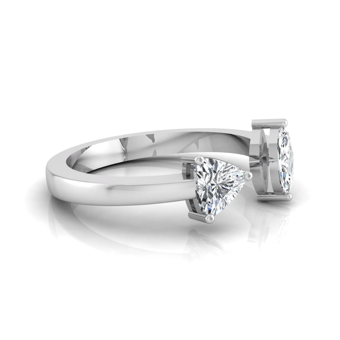 OctaPearl Marquise & Trillion Cut Lab Grown Diamond Toi et Moi Ring