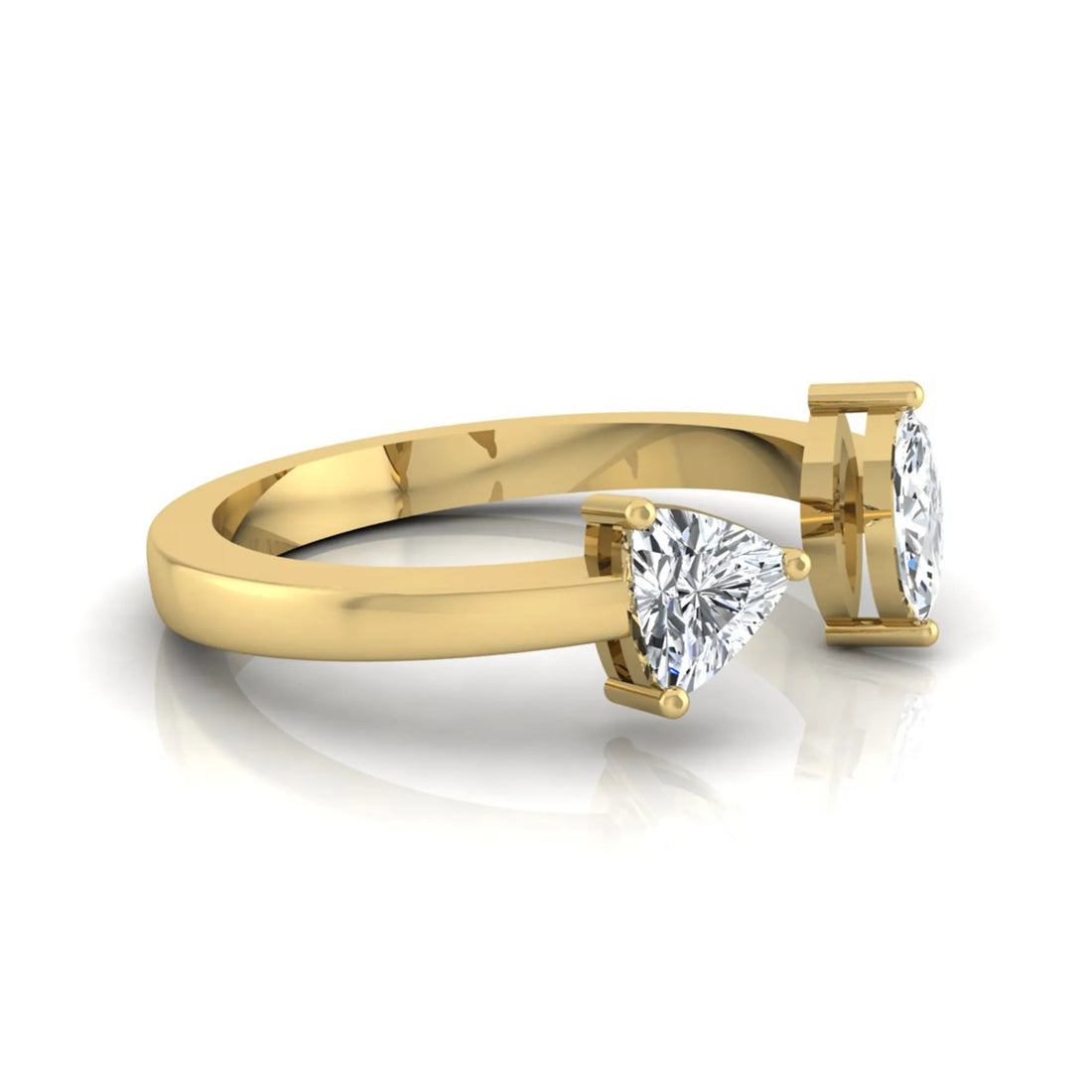 OctaPearl Marquise & Trillion Cut Lab Grown Diamond Toi et Moi Ring