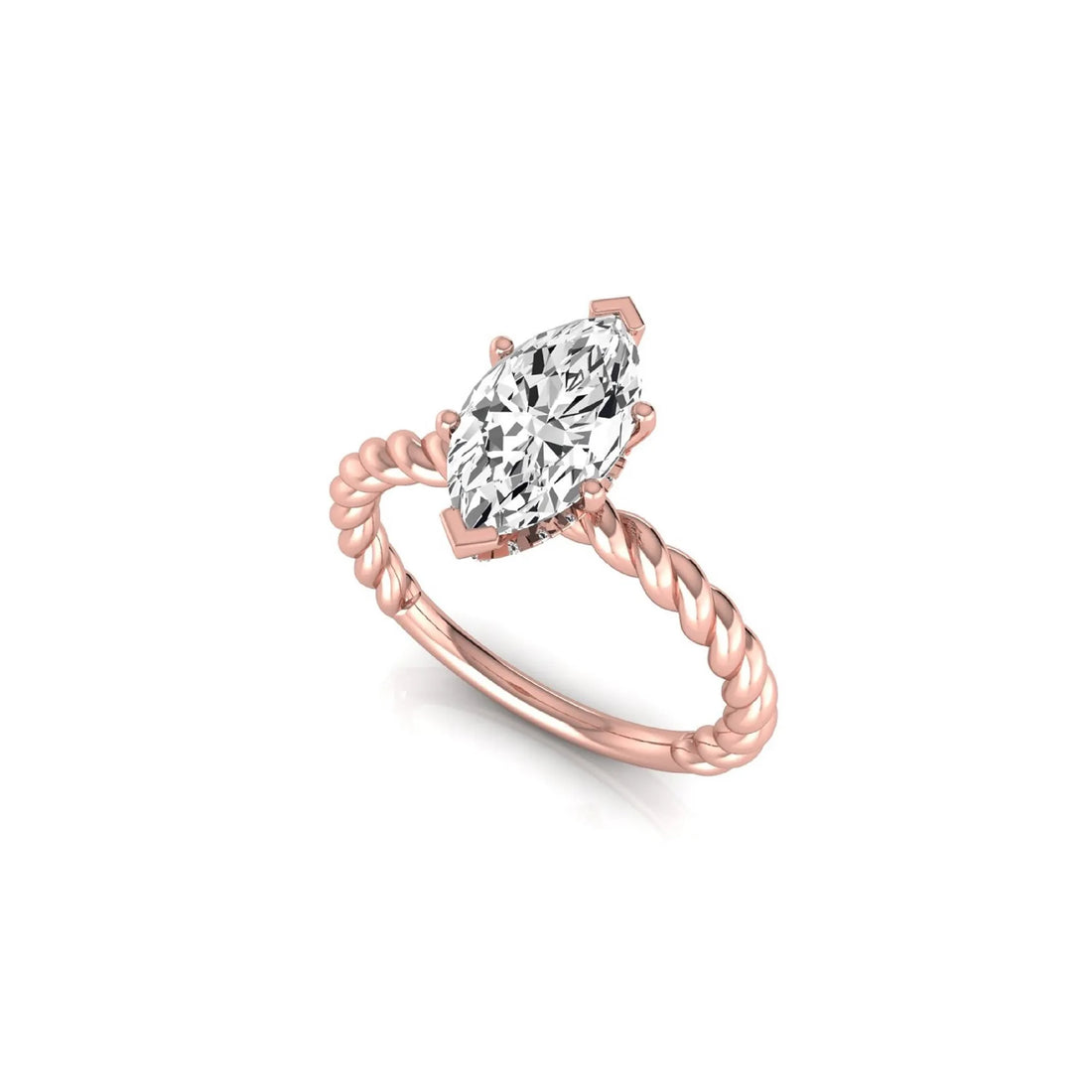 OctaPearl 1.5 ct Marquise Twist Band Lab Grown Diamond Engagement Ring
